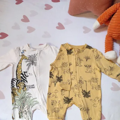 Lot de 2 pyjamas sans pieds - Bébé mixte - Le roi lion - 0/3 mois - Neuf - Disney baby x Primark